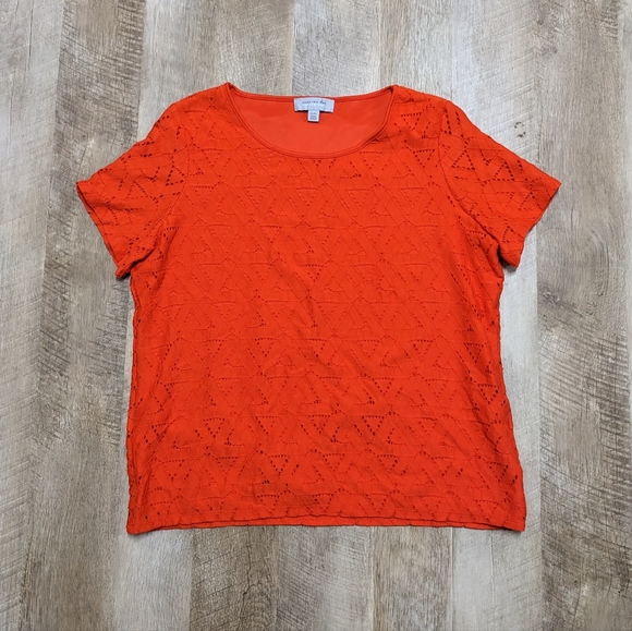 Marc New York Andrew Marc Burnt Orange Top - Picture 1 of 9